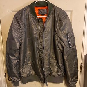 Army Green Bomber Flight Jacket